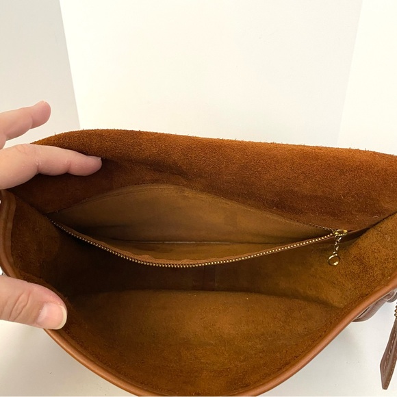 Vintage Coach City Bag British Tan Leather Shoulder Bag #9790 Made in USA 1996 - Picture 15 of 17